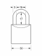 2930EURD | Brass padlock - Hardened steel shackle - 4 pin cylinder - reversible key - Keyed Different alt_view_2