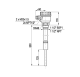 RKR-610-1 Nivocont R vibrating rod level switch 1000mm; Standart versions (110ºC); Process connection: 1 1/2'' BSP; Housing: Plastic; Probe lenght= 1 m; Output: SPDT relay 250V AC, 8A; RKR6101 Nivelco alt_view_2