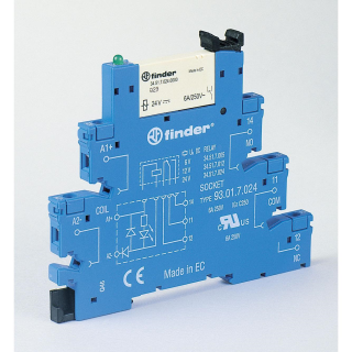 38.51.7.024.005 Relay: interface; SPDT; Ucoil: 24VDC; 6A; 6A/250VAC; 6A/30VDC; DIN main