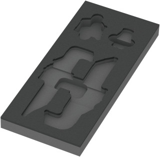 9840 Foam insert L-key set 1, empty, 172 x 30 x 392 mm, 05137340001 Wera main