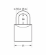 6850LJ | Pro Series Brass Padlock - 5 pin cylinder - Keyed Different - Long Shackle alt_view_3