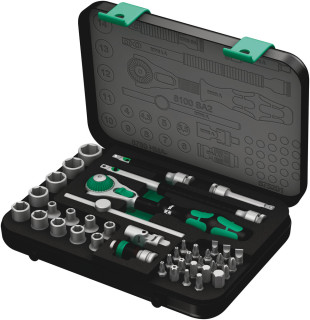 8100 SA 2 Zyklop Speed Ratchet Set, 1/4" drive, metric, 42 pieces, 05003533001 Wera main