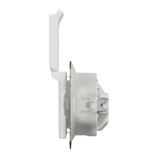Socket-outlet, Sedna Design & Elements, 16A, 250V, side earth, with shutter and lid, white main