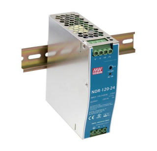 Блок питания; DIN; 120W; 24V; 5A; 90-264VAC; 127-370VDC, MeanWell, NDR-120-24 main