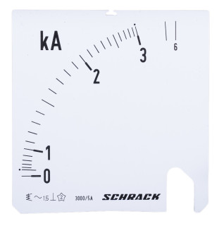 Scale Plate, 96x96mm, 3000/6000/5A AC, MGS593K0-A Schrack Technik