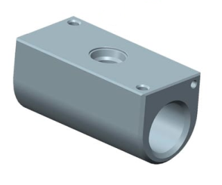 Gauge mounting block, Aluminum, DN20 (3/4“) NPT main
