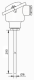 Temperatūras sensors ar galvu, PT100, 6 x 290mm, DIN B, -50….250°C, ET501 Evikon, ET501-PT100B-D6-L290-B-C Evicon alt_view_5