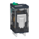 miniature plug in relay, Harmony Electromechanical Relays, 12A, 2CO, with LED, with lockable test button, flat (faston type), 24V DC alt_view_6