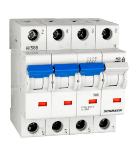 Circuit breaker (MCB) C, 20A, 3+N, 25kA, Schrack Teknik, BM117820-- main
