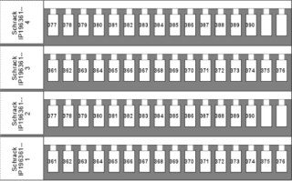 Marking tags for TB and ST - terminals, 361-390 (each 2x)