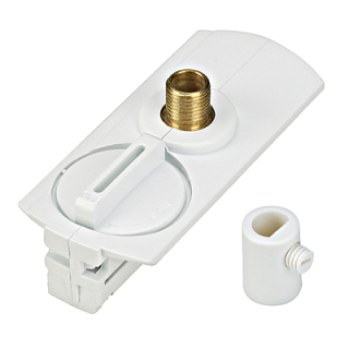 1-Circuit pendulum adapter incl. Stress relief, white