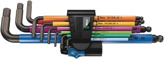950/9 Hex-Plus Multicolour HF 1 L-key set, metric, BlackLaser, with holding function, 9 pieces, 05022210001 Wera main