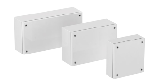 Metāla industriālās kastes vienkāršas durvis H150xW150xD120 IP66 IK10 RAL 7035 main