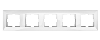 Five gang frame, Design CLASSIC, white, EV105005-- Schrack Technik