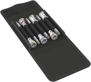 8767 B TORX® HF 1 Набор отверточных головок Zyklop TORX®, с фиксирующей функцией, привод 3/8", 6 предметов, 05003185001 Wera main