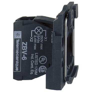 Light block with body fixing collar, Harmony XB5, plastic, for BA9s bulb, lt 250V main