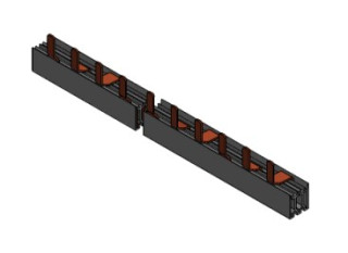 AMPARO Busbar Pin Version 3-pole, 10mmý for MCB 1+N/1MW, 1m