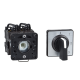 Cam stepping switch, Harmony K, 22mm, plastic, 1 pole, 3 steps, 45 degree, 12A, 45x45mm,metallic legend, marked 1/2/3, 35mm black handle alt_view_2
