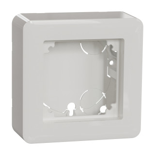 Exxact Full cover Surface Mounted Box 1 module low white
