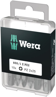 855/1 Z DIY bits, PZ 2 x 25 mm, 10 pieces, 05072404001 Wera main