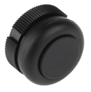Head for push button, Harmony XAC, plastic, black, booted, spring return main