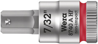 8740 A HF Zyklop bit socket with holding function, 1/4" drive, 7/32" x 28 mm, 05003387001 Wera main