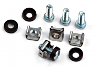 19" Mounting set M6, 4 pcs. each: screw, nut, washer