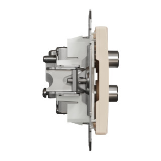 TV/SAT socket, Sedna Design & Elements, male IEC, female IEC, terminal, 4dB, PRO, beige main