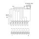 Mounting base for 8 SL-relays, screw terminals with test contacts alt_view_3
