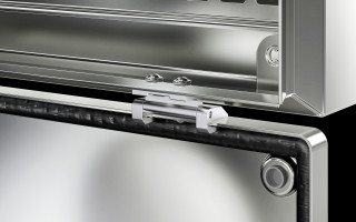 Cover hinge, for terminal boxes KL and KX, stainless steel, 1.4404, 1592010 Rittal