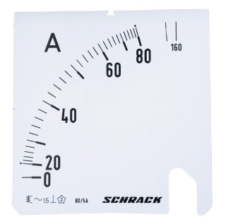 Scale Plate, 96x96mm, 80/160/5A AC, MGS59080-A Schrack Technik