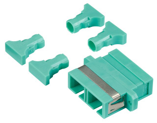 FO Coupler SC-Duplex, Plastic, OM3, ceramic, flange, HSELSK03CP Schrack Technik