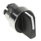 Head for selector switch, Harmony XB4, metal, black, 22mm, 2 positions, stay put alt_view_3