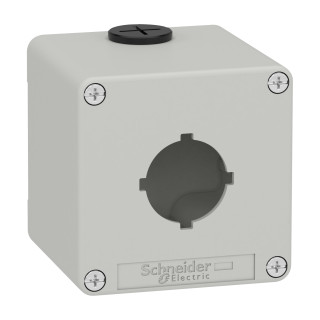 Empty control station, Harmony XAP, XB2 SL, zinc alloy, grey, M20, 1 cut out 30mm with notches, 80x80x77mm, UL cULus