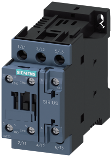 Contactor, AC-3e, 38 A/18.5 kW/400 V, 3-pole, 24 V DC, 1 NO+1 NC, screw terminal, 3RT2028-1BB40, Siemens main