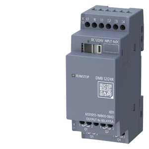 LOGO V9 DM8 12/24R expansion module. power supply / I/O: 12. 24 V/12 V/24 V/relay. 2 MW. 4 DI/4 DO for LOGO! 9 main