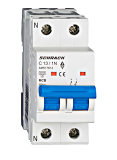 Automātslēdzis (MCB) AMPARO 6kA, C 13A, 1+N, Schrack Teknik, AM617613-- main