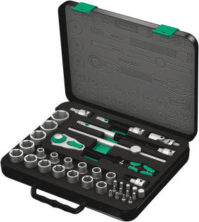 8100 SC 2 Zyklop Speed Ratchet Set, 1/2" drive, metric, 37 pieces, 05003645001 Wera main