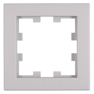 One gang frame, Design CUBIC, silver, EV125301 Schrack Technik