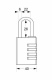 604EURD | Aluminium combination padlock - Steel shackle / brass diameter wheels - 4 digit resettable combination alt_view_4