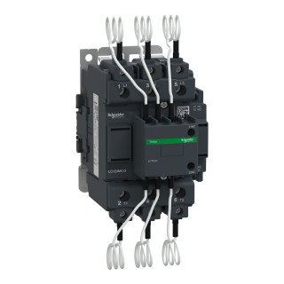 Capacitor contactor, Tesys Deca, 63kVAR at 400/415V 50Hz, 110V AC 50/60Hz coil, screw clamp terminals main