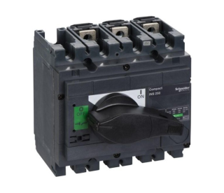 switch disconnector, Compact INS250, 250A, standard version with black rotary handle, 3 poles main