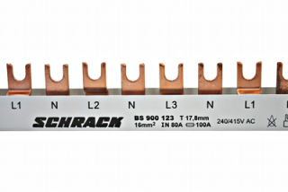 Ķemmes kopne, 4P, L1/N/L2/N/L3/N, 10mm2, 1m, 63A, BS900124 Schrack Technik main