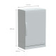 Floor standing polyester enclosure, PanelSeT PLA, plain door, open bottom, 750x500x320mm, IP54, IK10 alt_view_2