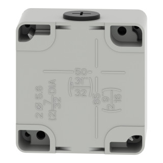Die cast empty control station, Harmony XAP, XB2 SL, zinc alloy, grey, M20, undrilled, 80x80x51,5mm, UL cULus