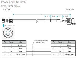Силовой кабель без тормоза EC3P-N8718-RX-05 (X0501) main