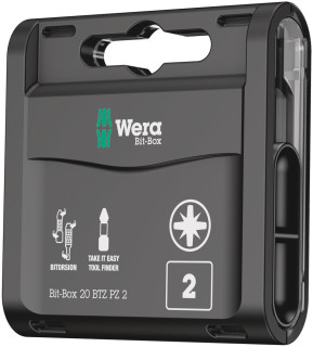 Bit-Box 20 BTZ PZ, PZ 2 x 25 mm, 20 pieces, 05057761001 Wera main