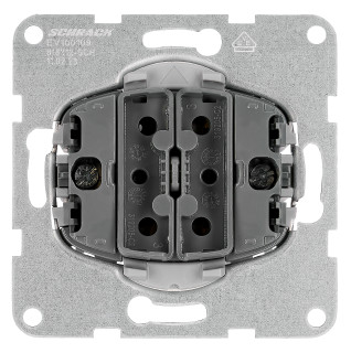 Two-gang one-way switch insert, cage clamps, EV100109 Schrack Technik