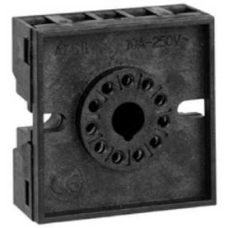 socket, Harmony Timer Relays, for RE48 relays, screw terminals connections on rear face, 11 pins, IP 20 main