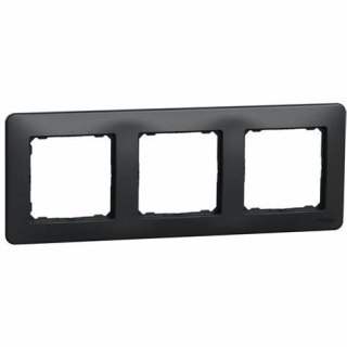Cover frame, Sedna Design, 3 gang, anthracite